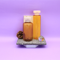 Flacon cosmétique rond en PET avec pompe distributrice pour gel douche, lotion, shampoing et sérum de soin de la peau, avec logo personnalisé