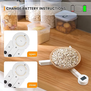 Balance de cuisine numérique Zenidoo L-580 5kg/1g de haute précision, alimentée par piles bouton ovales en plastique, mini, précise et saine - Product Image 2