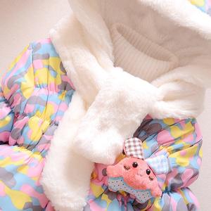 High Quality Sweet Winter Floral Printed Hooded Button Clothes Kids <b>Coat</b> for <b>Girls</b> - Product Image 6