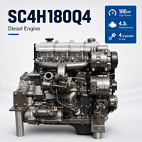 SCDC Orijinal SDEC SC4H180Q4 Dizel Motor Düzeneği 4.3L 180HP Ağır Hizmet Tipi Damperli Kamyon Kargo Otobüsü için Komple Motor