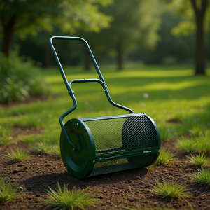 Esparcidor de turba con mango en forma de U, herramienta de jardín verde para esparcir fertilizantes, cuidado del césped, fácil de operar - Product Image 2