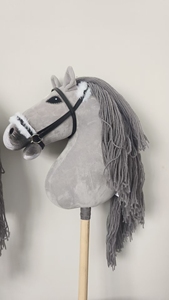 CHIQUE OEM ODM 도매 회색 취미 나무 말 머리 봉제 어린이 장난감 말 스틱 - Product Image 6