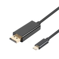 Câble USB-C vers DP 1.2 de 1,8 m, 4K 60Hz, adaptateur mâle-mâle pour transmission vidéo pour ordinateur portable et moniteur