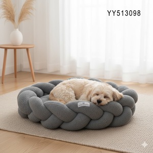 2023 Nuevo diseño Soft XL Cama para perros Cama para dormir de terciopelo con patrón sólido - Product Image 1