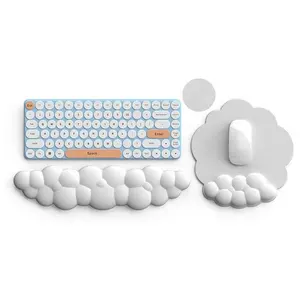 עיצוב חדש עמיד למים pu מעור כף יד תמיכה ארגונימי משחקים ענן מותאם אישית רפידות עכבר ענן מקלדת ומנוחה כף היד