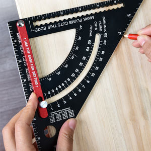 Regla Triangular de aleación de aluminio ajustable de 7 pulgadas, transportador de ángulo, profundidad, herramienta de medición de centro cilíndrico Circular, regla de marcado - Product Image 2