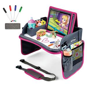 Échantillon gratuit : Plateau de voyage pour enfants avec tableau effaçable à sec, plateau de siège auto pour enfants, accessoires de plateau, activité pour tout-petits, voyage en voiture - Product Image 1