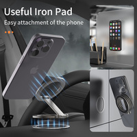 Support de téléphone portable magnétique rotatif et pliable multifonctionnel pour iPhone, double réseau magnétique, utilisation multi-scènes, personnalisable