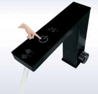 Robinet de lavabo à capteur LED noir Shuaiziqi, technologie d'économie d'énergie développée en interne