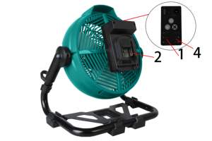 <span class=keywords><strong>Ventilateur</strong></span> de tente de camping <span class=keywords><strong>portable</strong></span> sans fil rechargeable, <span class=keywords><strong>ventilateur</strong></span> de travail sur chantier - Product Image 3