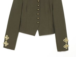 <span class=keywords><strong>Blazer</strong></span> Wanita 2026 model baru kasual modis berkerah berdiri dengan kancing simpul, setelan retro wanita lengan panjang bergaya chic - Product Image 6