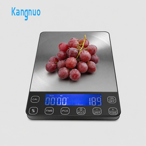 Multifunctionele LCD-display slanke roestvrijstalen <span class=keywords><strong>timer</strong></span> weegschaal met tare-functie, PCS-eenheid, elektronische keukenweegschaal, digitale voedselweegschaal voor bakken - Product Image 1