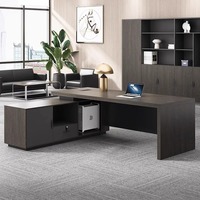 Boss Table Table de gestion de luxe moderne simple pour président de bureau à domicile et combinaison de chaise avec classe atmosphérique