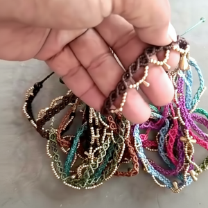 สร้อยข้อมือลูกปัดสีทองสำหรับเป็นของขวัญสร้อยข้อมือมิตรภาพ - Product Image 1