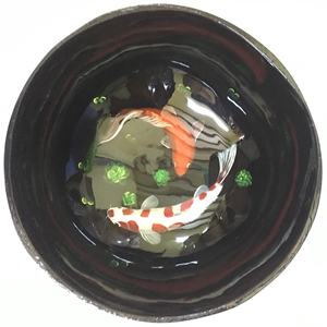 กะลามะพร้าวชามเคลือบภาพวาดภายใน - Product Image 1