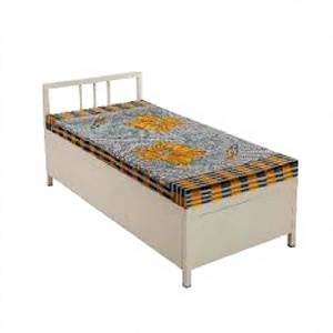 Twin Size Metal Dormitory <b>Bed</b> with Box Spring <b>Frame</b> <b>and</b> Printed <b>Mattress</b> Modern Design for School <b>and</b> Institutional Use - Product Image 4
