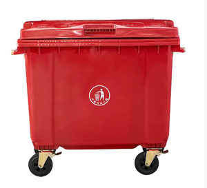 Sản xuất tại Trung Quốc bán buôn 660L bánh Nhựa thùng rác/rác/rác có thể có nắp đậy, Nhiệm Vụ nặng nề tái chế bin di động dumpster xe đẩy - Product Image 1