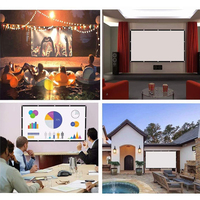 Écran de projection portable HD Yovanxer pliable pour cinéma maison, extérieur et intérieur, projection double face, rideau en polyester