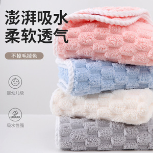 Serviette de bain en velours corail 75x35cm, absorbante, douce, pour enfants, usage domestique - Product Image 1