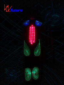 Mono de fibra óptica LED, traje de baile luminoso para espectáculo de escenario, ropa de actuación iluminada, diseño de vestido de <span class=keywords><strong>Flamenco</strong></span>/Ballet - Product Image 3
