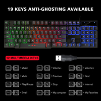 Teclado usb para videojuegos, dispositivo de alta calidad con cable led, rgb, venta al por mayor, muestra gratis de fábrica