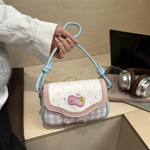 2026 New Niche Apple Shape <b>Bag</b> Lace <b>Patchwork</b> Shoulder Crossbody <b>Bag</b> Cute Girls Designer Handbag - Product Image 3