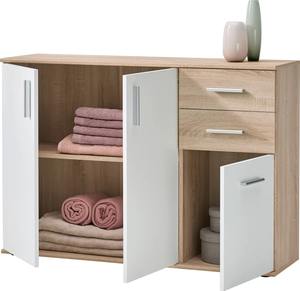 Cómoda grande <span class=keywords><strong>de</strong></span> madera <span class=keywords><strong>de</strong></span> alta calidad con 3 puertas y 2 cajones, acabado <span class=keywords><strong>de</strong></span> roble con amplio espacio <span class=keywords><strong>de</strong></span> almacenamiento para sala <span class=keywords><strong>de</strong></span> estar o dormitorio - Product Image 1