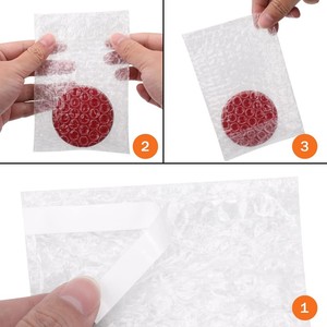 Sacs d'emballage personnalisés transparents à bulles auto-adhésifs, sacs à bulles transparents, emballage protecteur antichoc en plastique - Product Image 5
