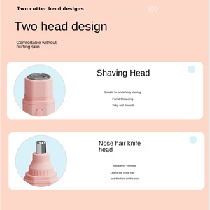 อุปกรณ์กำจัดขนแบบทู่อินวันของผู้หญิงมีดโกนหนวดไฟฟ้าสองหัวเครื่องโกนขนไฟฟ้าหัวหน่าวส่วนตัว - Product Image 3