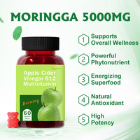 Gummies véganes OEM/ODM au vinaigre de cidre de pomme, vitamines B12 et multivitamines, sans sucre, délicieuses, complément nutritionnel quotidien