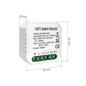 Domotique <span class=keywords><strong>Internet</strong></span> sans fil Connecté Interrupteur D'alimentation 220-240V <span class=keywords><strong>Mini</strong></span> Wifi Commutateur Module - Product Image 2