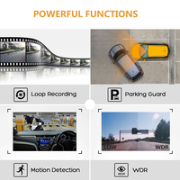 Caméra de tableau de bord avec double objectif, Full HD, 1080P, dashcam, enregistreur vidéo pour voiture, vue arrière, DVR
