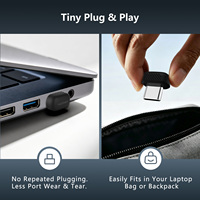 Dispositivo Portátil Mini USB-C para Mover el Ratón, Plug and Play, Sin Drivers, Mantiene el Ordenador Activo