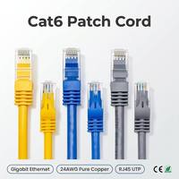 Kabel Patch Cat6A OEM Pendek 0.25m hingga 1m 28AWG CCA UTP FTP SFTP Slim Ethernet untuk Switch Pusat Data Hemat-Ruang