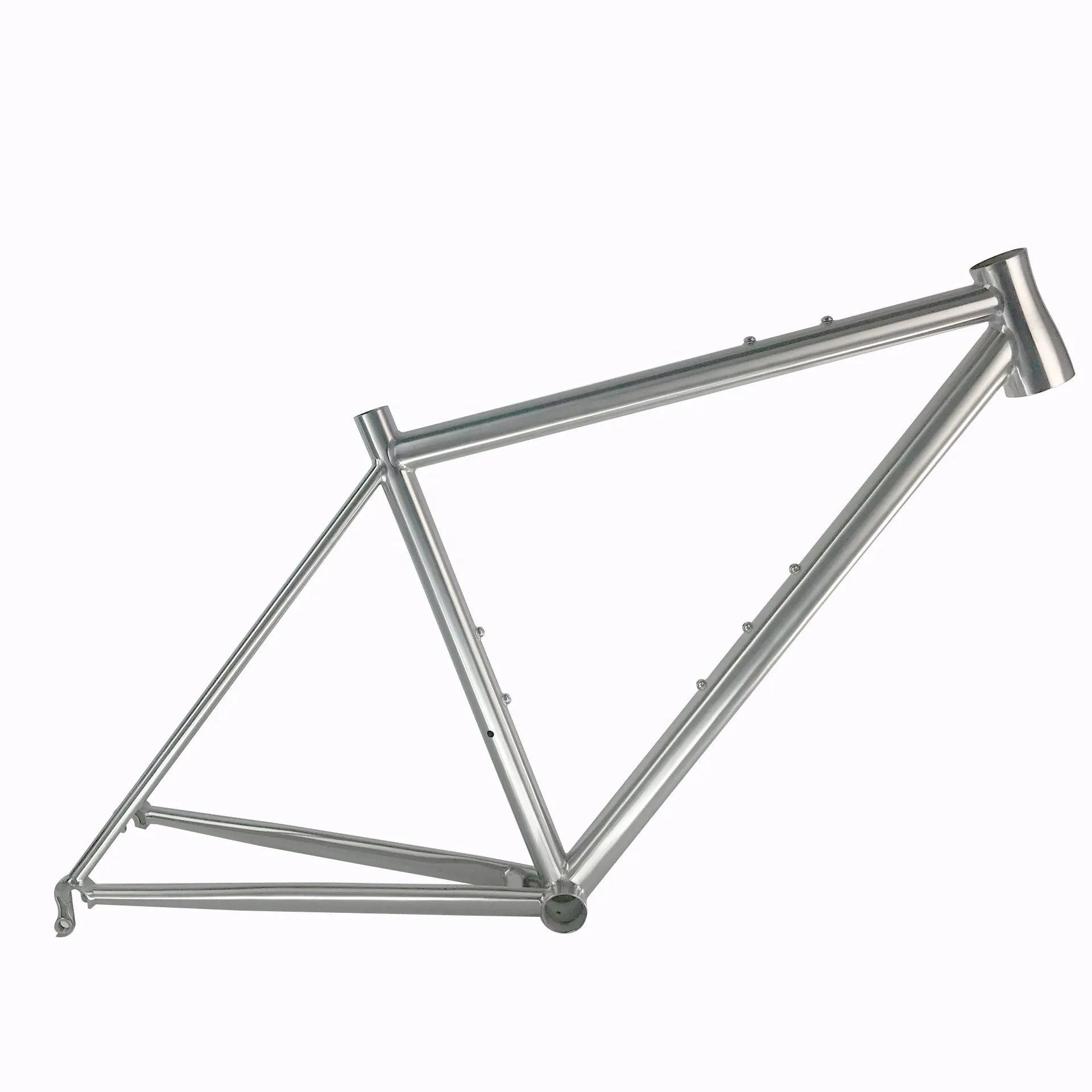 titanium road bike frame with integrated head tube and replaceable dropouts waltly made ti bike frame OEM