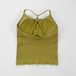 Nuevo Top Deportivo Halter con Tirantes Finos y Espalda Cruzada <span class=keywords><strong>para</strong></span> Mujer - Ropa Exterior Fija <span class=keywords><strong>para</strong></span> Yoga y Fitness Asana - Product Image 2