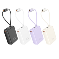 Batterie externe portable 20000 mAh 22,5 W à charge rapide avec affichage LED, sortie Type-C et entrée Micro USB, compatible usine
