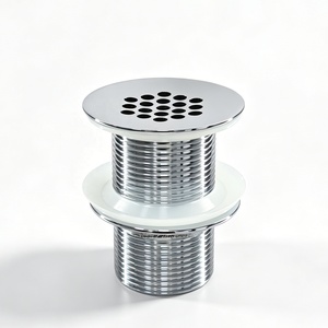 <span class=keywords><strong>Grille</strong></span> de vidange à ouverture constante, passoire de lavabo sans fente en laiton massif de qualité commerciale pour éviers publics - Product Image 1