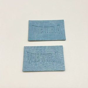 Customized crocodile skin leather patch wholesale embossed logo heat-pressed jeans truck <b>driver</b> leather label - Product Image 3