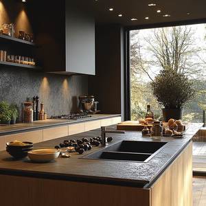 Juego de Cocina Moderno de Lujo, Gabinetes Frontales de Acrílico Personalizados con Cubiertas de Cuarzo, Fabricante Profesional de Cocinas - Product Image 2