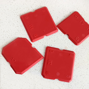 Glass Cutter Set 4 Piece Red Plastic Scraping Tool For Glue Residue Removal And Sealing Trim Work - Product Image 1