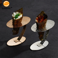Soporte de acero inoxidable para rollos de mano de Sushi, soporte de cono de gofres, soporte de exhibición, soporte de cono de helado
