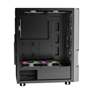KINPOWER Boîtier de jeu Ordinateur Meilleure vente Bande lumineuse RVB en verre trempé Ordinateur de bureau Gaming