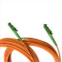 E2000 APC to E2000 APC OM2 Simplex Fiber Optic Patch Cord 50/125 Low Insertion Loss Optical Jumper Cable Custom Length