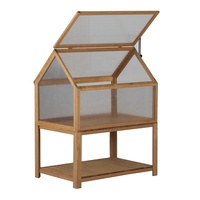 Serre en bois et polycarbonate, Serre en bois préfabriquée pour l'extérieur, Green House Hobby à cadre en bois