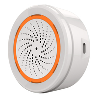 Sirène d'alarme intelligente Tuya Zigbee pour intérieur/extérieur en plastique ABS avec lumière LED clignotante 90 dB, contrôle par application et notification