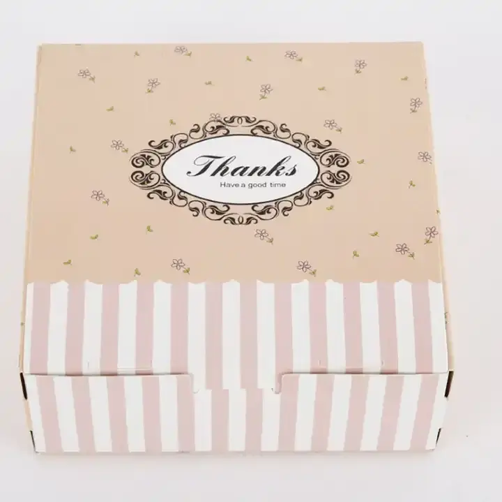 Hoogwaardige Custom Size Branding Muffin Cup Cake Box Witte Cup Cake Boxes Met Lint