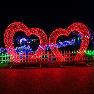 Una Escultura de Luz en Forma de Corazón Rojo Gigante Crea una Atractiva Atmósfera Festiva para Parques, Resorts y Centros Comerciales - Product Image 1