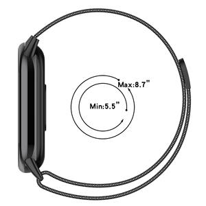 Correa de Repuesto Magnética de Acero Inoxidable Rosa Ajustable de Lujo para Reloj Inteligente <span class=keywords><strong>Mi</strong></span> Band 8 9 10 con Accesorio NFC - Product Image 4