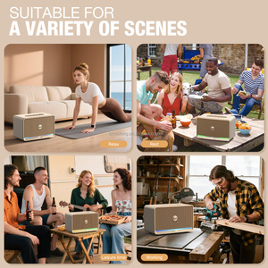 W-KING H330 Đầu Ra 120W Khối Lượng Cao Retro Xách Tay Máy Tính Để Bàn Retro Bluetooth Loa Với RGB Ánh Sáng Và Pin Lớn - Product Image 6